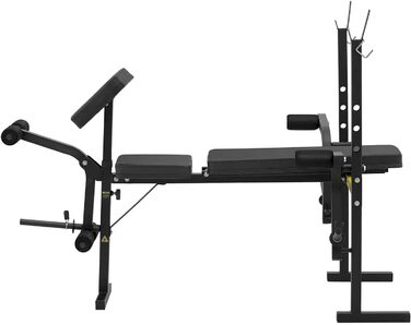Мультифункціональна лавка для жиму Gymrex GR-TB 51, регульована, до 100 кг, тренувальна штангова лавка, похила лавка