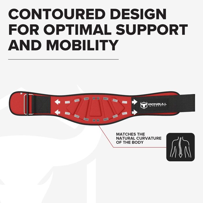 Пояс для важкої атлетики Iron Bull Strength – 15,2 см, автоблокування, червоний (XXL), для важкої атлетики, фітнесу, крос-тренінгу та пауерліфтингу