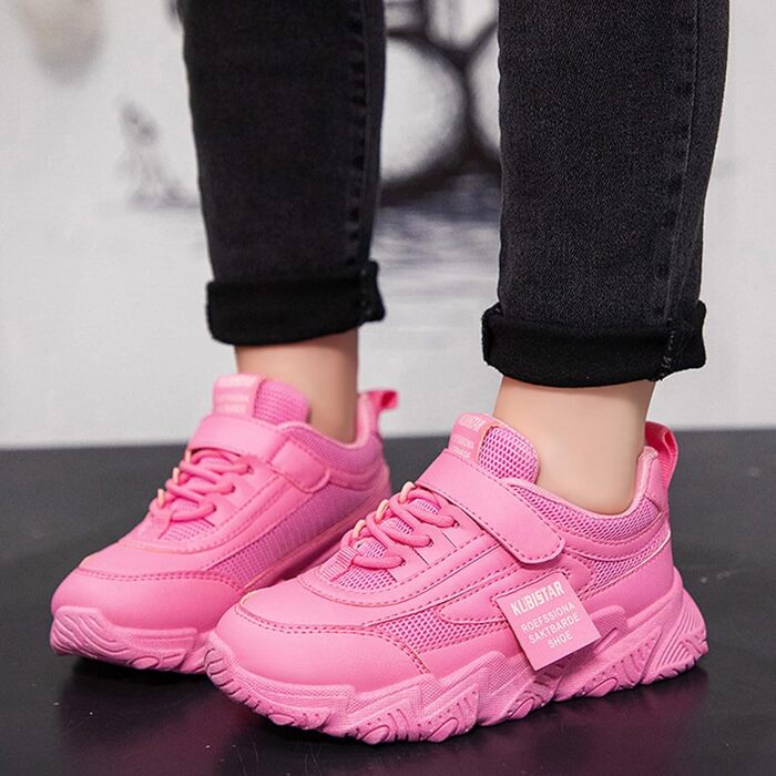 Дитячі кросівки для дівчаток: легкі, дихаючі, зручні, з неслизькою підошвою. Модні кросівки для активного відпочинку, розмір 31 EU, колір: гарячий рожевий