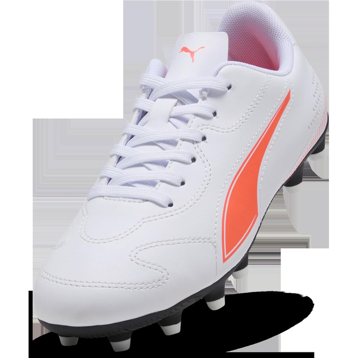 Дитячі футбольні бутси PUMA Vitoria II FG/AG Jr для футболу, 32 EU, білий/червоний