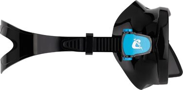 Маска та трубка Cressi x Steve Aoki HiroQuest Limited Edition - F-Dual, Supernova Dry, чорний/бірюзовий, Spectra лінзи