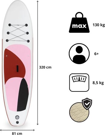 Надувна SUP-дошка HyperMotion 15 см з веслом, сидінням, насосом і сумкою, витримує до 130 кг
