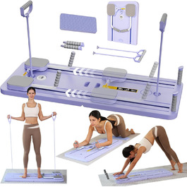 Оновлений тренажер Pilates Reformer для дому, багатофункціональна дошка для пресу, автоматичне повернення AB ролика, обладнання для тренування всього тіла