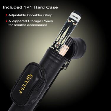 Професійний бильрд-кий CUEELF з низьким відсотком відхилення, кейс, 13 мм наконечник, вага 552-567 г, набір для більярдного столу (20 oz, Жовта бджола)