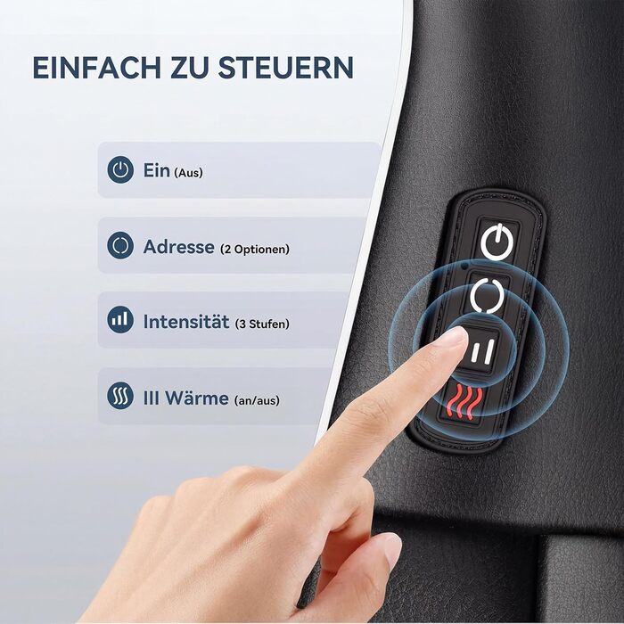 Масажер для шиї з підігрівом, 3D масаж для зняття болю в шиї, спині та попереку, Shiatsu масажер з 3 рівнями інтенсивності, подарунок для жінок та чоловіків