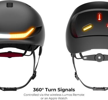 Велосипедний смарт-шолом Lumos Street з LED підсвіткою, поворотниками, стоп-сигналом та Bluetooth, для міста, для скейтборду, роликів і велосипеда, для дорослих, білий
