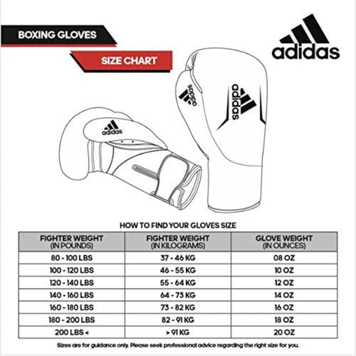 Боксерські рукавички adidas зі шкіри для тренувань і кікбоксингу, 10-16 унцій, для залу, спарингів, преміум-якість