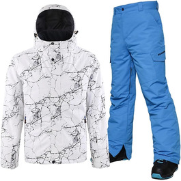 Сніговий костюм чоловічий ALSOGO, зимовий, водонепроникний, вітронепроникний, для катання на лижах та сноуборді, колір: синій