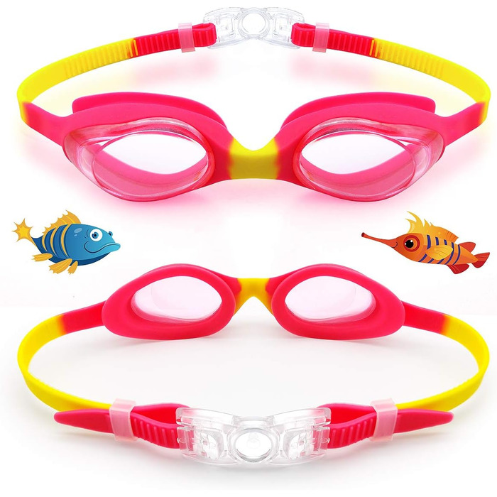 Дитячі окуляри для плавання Kinder A4 Pink, 2-12 років