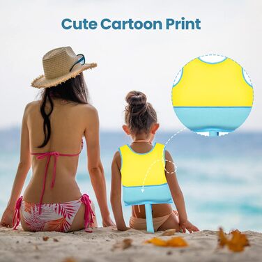 Дитяча жилетка для плавання Kinder, допомога у плаванні, для дітей 1-6 років, з регульованими ремінцями безпеки KS-GB 1-3