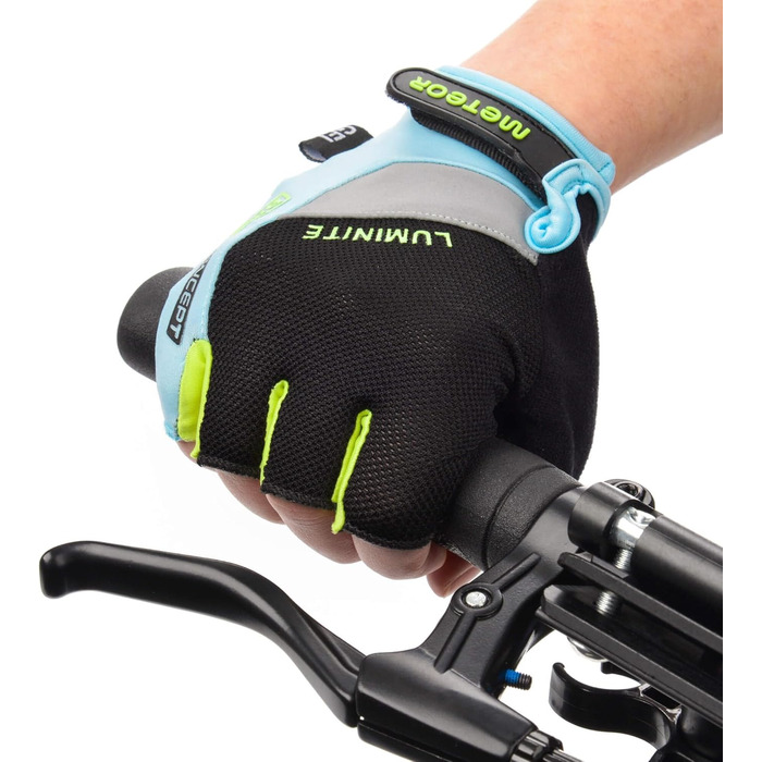 Рукавички Meteor Radhandschuhe MTB для гірського велосипеда, чоловічі/жіночі, для дітей, зелені/сині