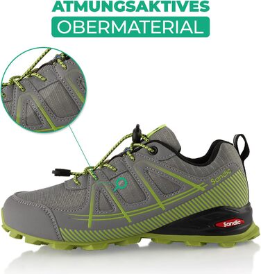 Черевики для хайкінгу та трекінгу Damen Herren: дихаючі, для жінок та чоловіків, турецький колір (42 EU, сірий, зелений)