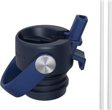 Термокружка-термос Super Sparrow з нержавіючої сталі з трубочкою - 350мл, 500мл, 750мл, 1л, 1.2л. Без BPA. Для спорту, подорожей, школи, активного відпочинку. Колір: блакитний (чорниця)