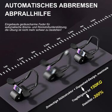 Ролер для пресу Ab Roller з підтримкою ліктів, автоматичний, для дому, чорний, без таймера