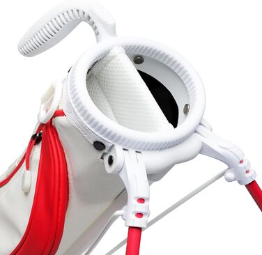 Гольф сумка Sunday Golf Loma: легка сумка з ременем та стійкою – ідеальна для коротких гольф-курсів, 79 см (червоно-біла)