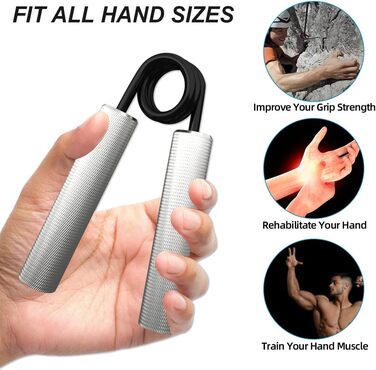 Тренування рук та зап'ястя: металевий тренажер для сили хвата (4/6 шт.)