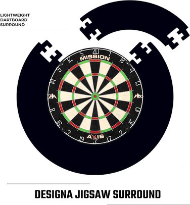 Дартс-набір Mission Darts Home Center з мішенню, 2 комплектами дротиків і пазловою окантовкою