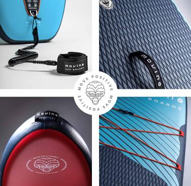 Надувний SUP-борд Movino Garda Allround 10'10' - комплект для SUP-серфінгу, 330 см (блакитний/червоний)
