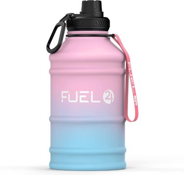 Fuel24 Extra Stark металева пляшка для води 1,3 л та 2,2 л, герметична, BPA-free, нержавіюча сталь, спортивна пляшка для фітнесу та спорту, дорослих, Candy