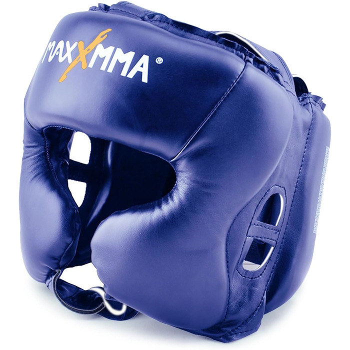 Захист голови MaxxMMA L/XL для боксу, ММА, кікбоксингу, карате, тхеквондо (блакитний)