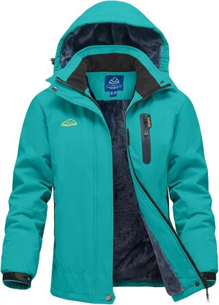 Жіноча зимова куртка для активного відпочинку Windstopper® Softshell, водонепроникна, з підкладкою з флісу, синього кольору, з капюшоном