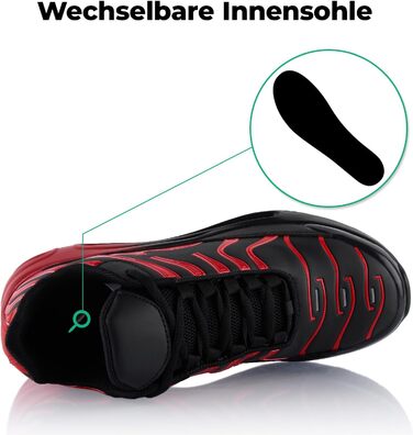 Спортивні кросівки для жінок та чоловіків, амортизація, легкі бігові кросівки, чорний, зелений, оранжевий (38 EU, чорний, червоний)