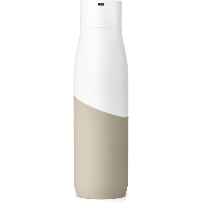 Пляшка для води LARQ Bottle Movement PureVis 710 мл — легка, самочистна, неізольована, з нержавіючої сталі, з UV-очищенням, багаторазова, для подорожей, біла/пісочна