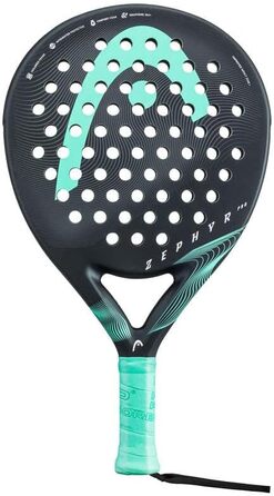 Падельна ракетка Head Zephyr Pro 2023, кругла, 365 г, чорна/синьо-зелена