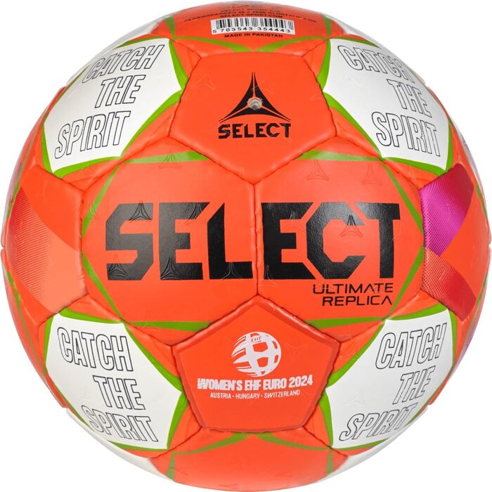 Гандбольний м'яч Select Replica EHF Euro Women V24, розмір 1, помаранчево-білий
