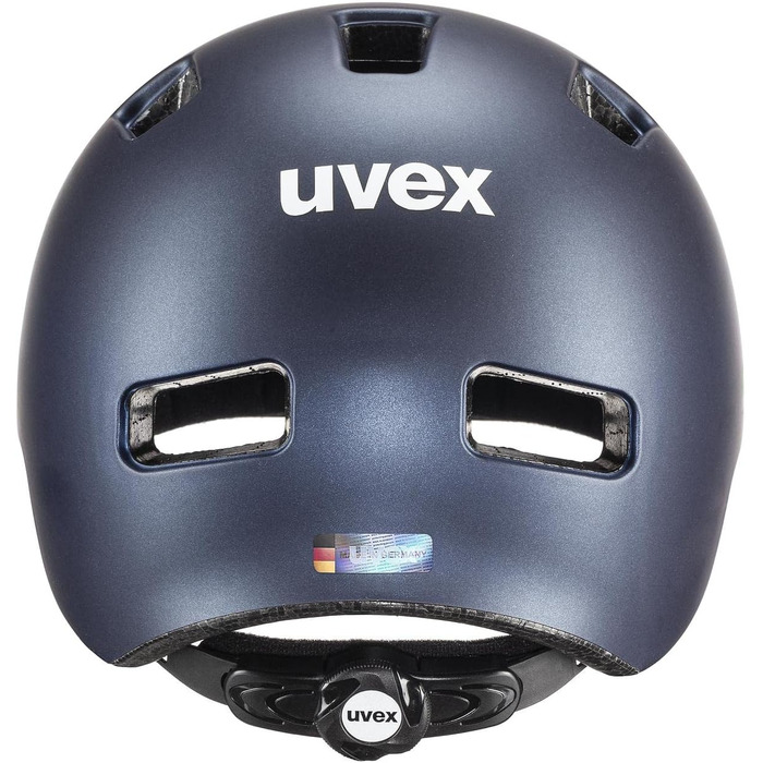 Дитячий велосипедний шолом Uvex HLMT 4 CC, легкий, з індивідуальним регулюванням розміру, вентиляцією, 51-55 см, матовий синій
