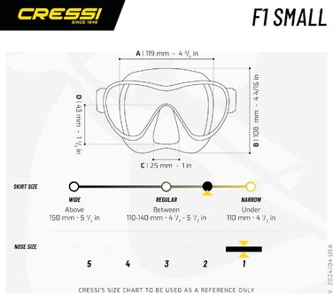 Маска для снорклінгу та дайвінгу Cressi F1 Small – унісекс, без рамки, м'який силікон, блакитний колір