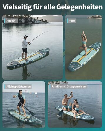 SUP дошка COOLCAA Trail Blazer-1 надувна, 355 см, ширина 86 см, вантажопідйомність 222 кг, з аксесуарами та сумкою для перенесення, для дорослих