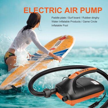 Електричний надувний насос Ruitx для SUP дошки, човни, 12V DC, 20PSI, автоматичне вимкнення, оновлена версія