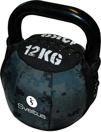 Гиря м'яка Sveltus 12 кг чорна для силових тренувань