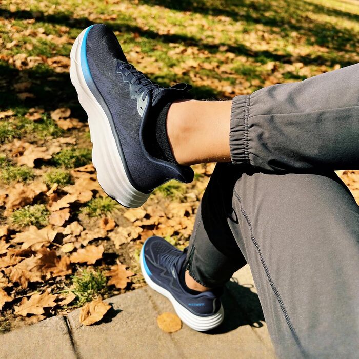 Чоловічі кеди Allswifit для ходьби та спорту: зручні, без шнурків, сині (42 EU)