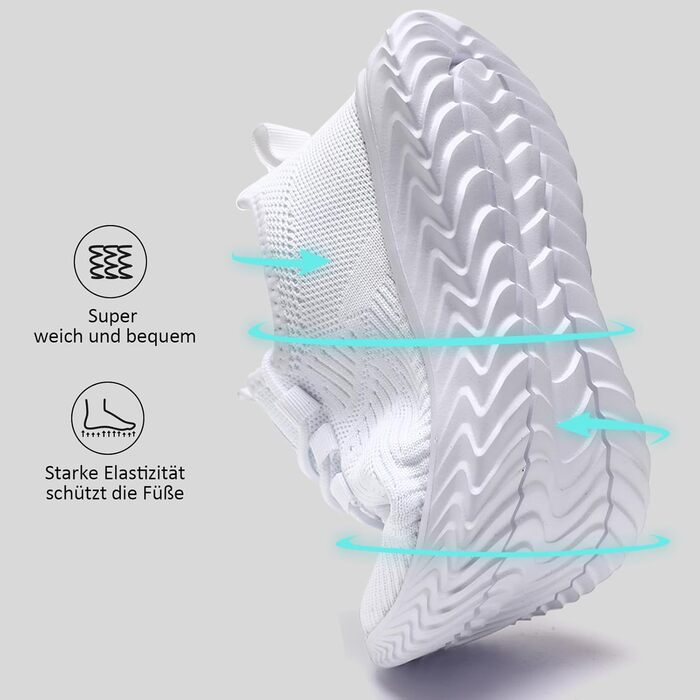 Жіночі кросівки: спортивні, для бігу, фітнесу, тенісу, туризму та відпочинку. Білі, розмір 38 EU