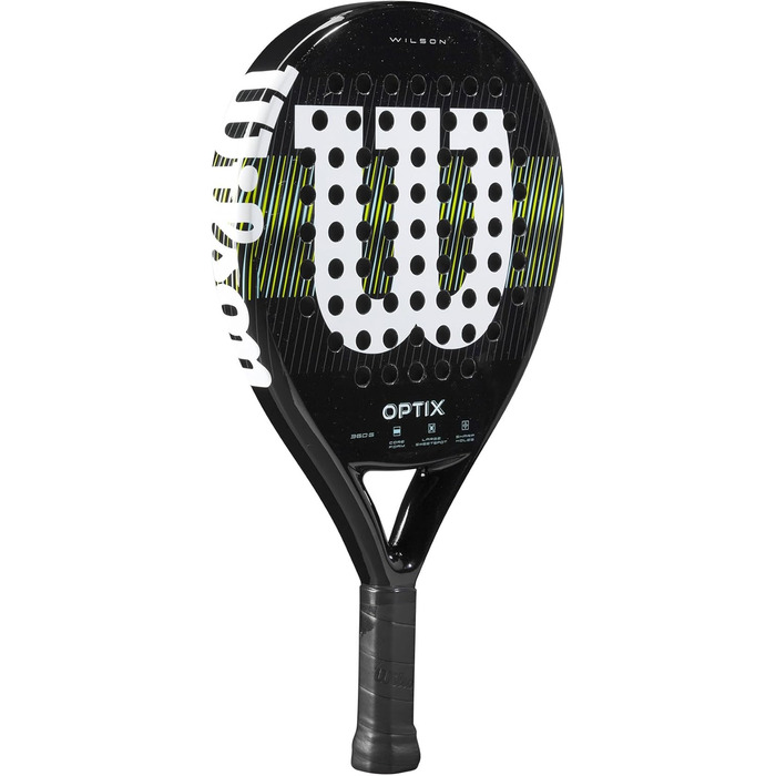 Падельна ракетка Wilson Optix V1 для дорослих, унісекс, біло-чорна, розмір 4-1/4