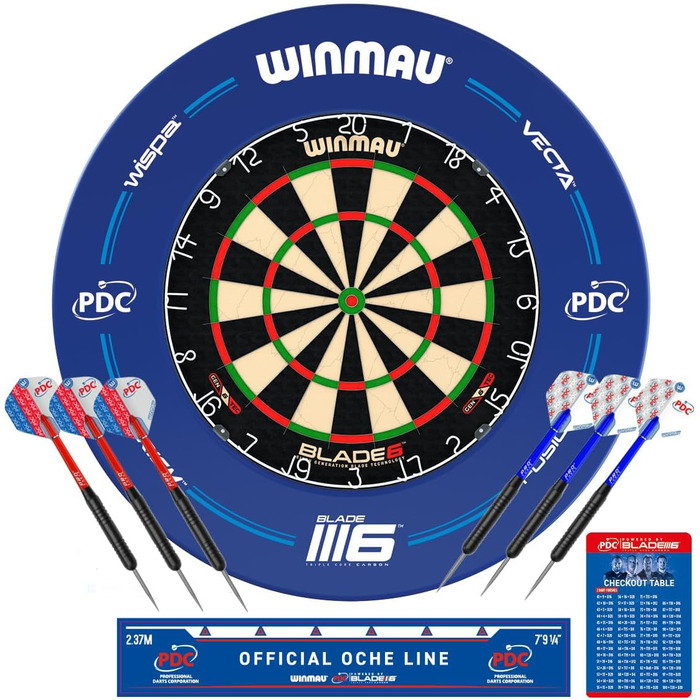Дротиковий щит WINMAU Blade 6 професійний, сизаль, офіційна турнірна дошка PDC