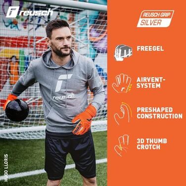Дитячі воротарські рукавички Reusch Attrakt Freegel Silver Junior, універсальні, розмір 6