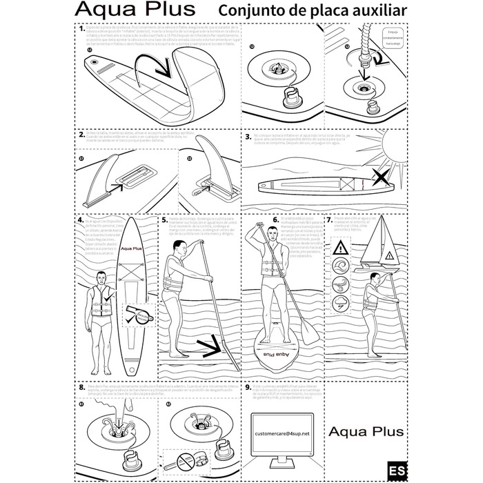 Надувна SUP-дошка Aqua Plus 15 см для всіх рівнів, комплект: весло, насос, рюкзак, ремінь, для дорослих і підлітків
