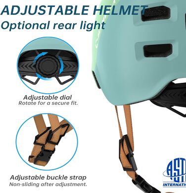 Шолом для скейтборду, самокату, BMX та електросамокату дитячий/унісекс Ultraleicht (Ультралегкий) Macaron Mintgrün L (57-61 см)