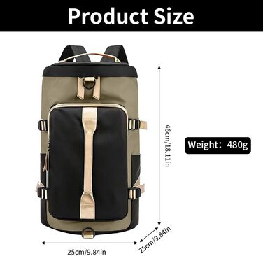 Спортивна сумка для подорожей Watproofit 28Л з відділенням для взуття та вологих речей, водонепроникна сумка-даффл для тренувань, чорно-сіра