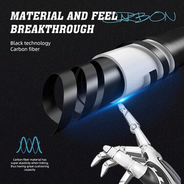 KONLLEN Billardqueue з карбону, 58 дюймів, професійний биль для більярду для дорослих, повна карбонова технологія, мінімальне відхилення, биль з наконечником 12,5 мм (Pro Taper, ультрагладкий) (KL-15WBF)