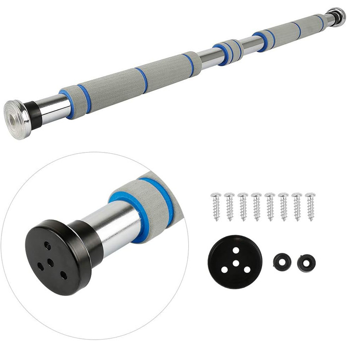 Турнік для дверей Klimmzugstange: регульований, 80-130 см, 150 кг, сірий