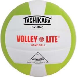 Волейбольний м'яч Tachikara Volley-Lite для тренувань, Puderblau/Weiß (Lime Green/White)