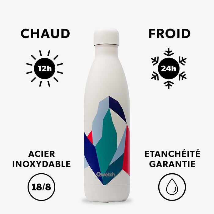 Термос Qwetch Altitude білий з нержавіючої сталі, 500 мл, 750 мл