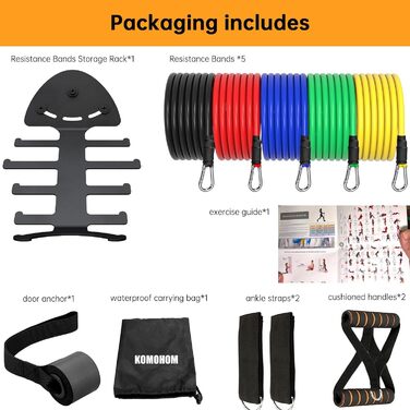 Набір еластичних стрічок для тренувань з полицею для зберігання фітнес-обладнання