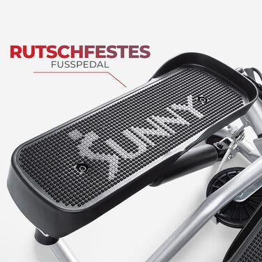 Степпер Sunny Health & Fitness Twist для дому, низькоударний тренажер для всього тіла з опцією еспандерів або керма, функція твісту