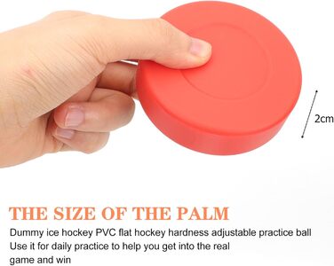 Хокейні шайби VANZACK для гри та тренувань: 4 шт. (7x7 см, червоні)