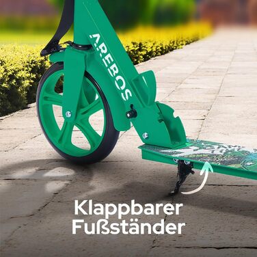 Самокат Arebos Cityroller для дітей і дорослих, складаний, регульований по висоті, XXL колеса, ремінь для перенесення, до 100 кг